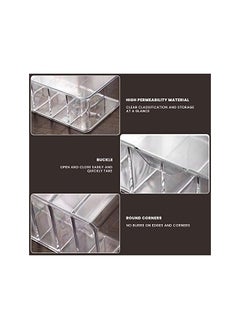 neotimely Cable Organizer Storage Box With Lid cables Organizer Box，Transparent Charger Cable Organiser ，Desk Accessories Storage Organizer Cable Management Tidy With 10 Cable Ties Straps  - Image 4