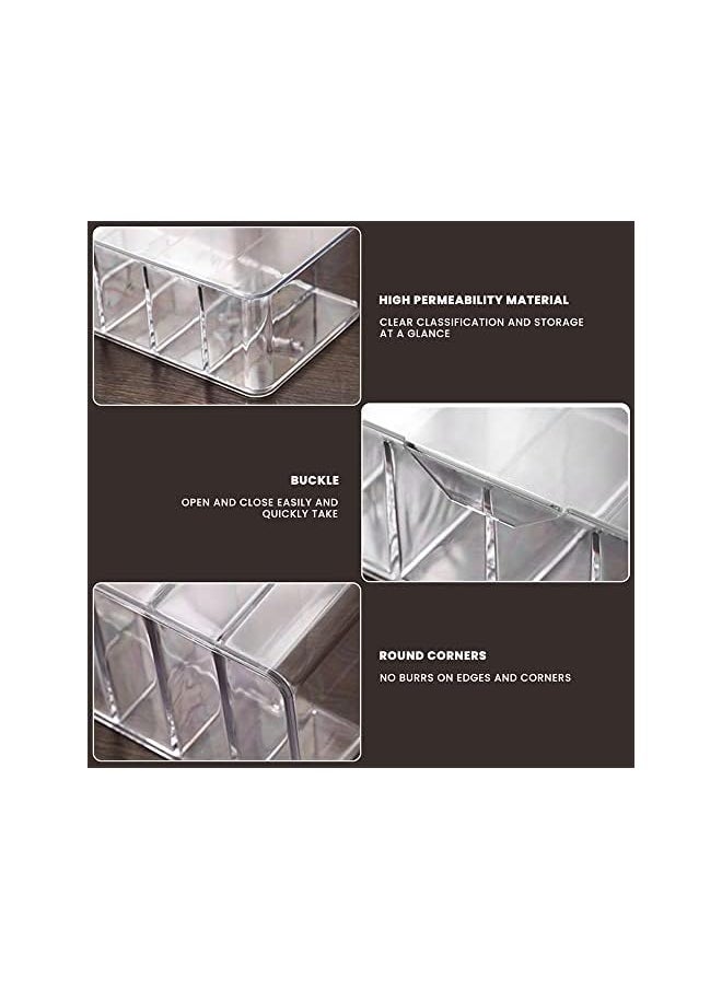 neotimely Cable Organizer Storage Box With Lid cables Organizer Box，Transparent Charger Cable Organiser ，Desk Accessories Storage Organizer Cable Management Tidy With 10 Cable Ties Straps  - Image 4