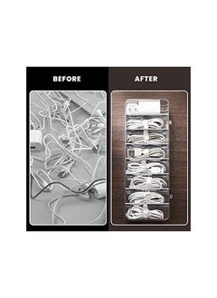 neotimely Cable Organizer Storage Box With Lid cables Organizer Box，Transparent Charger Cable Organiser ，Desk Accessories Storage Organizer Cable Management Tidy With 10 Cable Ties Straps  - Image 2
