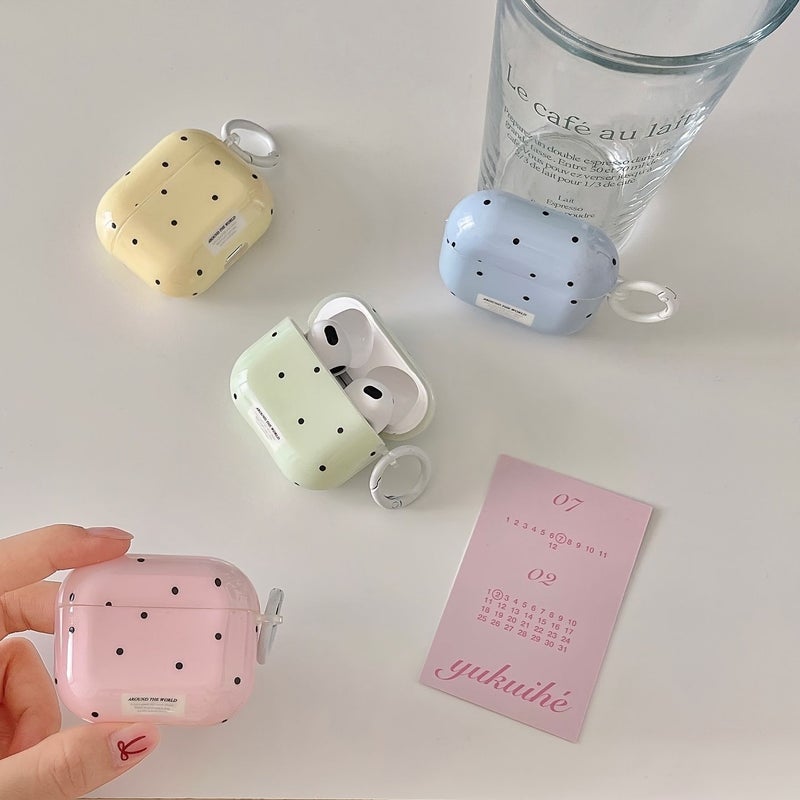 Pink Polka Dot Earphone Case Cover for Airpods Pro 2nd Generation - Image 1