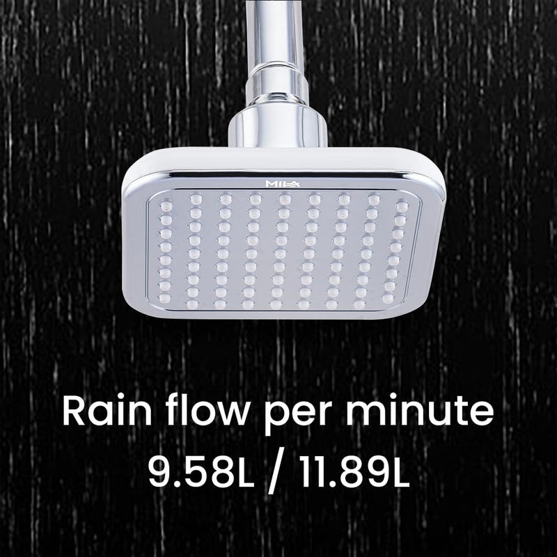 Mila India MILA Classique Shower Head MSXX0002CM Shower Head surface with a white chrome face connector Single Function rain flow per minute 958L03Mpa1189L05Mpa 100 100mm - Image 2