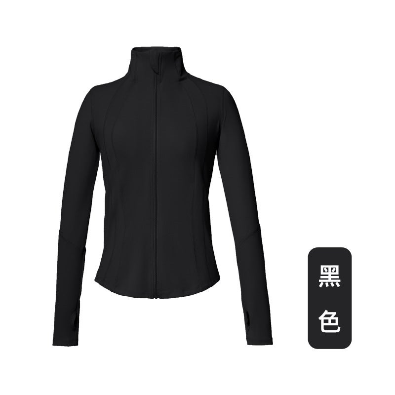 Generic 2023 Slim Fit Yoga Jacket Zip-up Long Sleeve Lotus root starch  - Image 2
