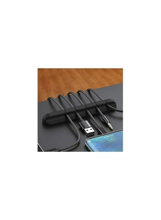 erorex Silicone Multi-Purpose Cable Clip/Organizer (5 Packs) - Black - Image 3