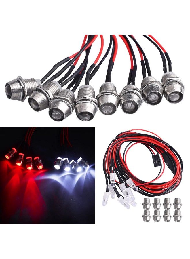 Hobbypark طقم أضواء LED 8 للسيارات المتحركة ، أضواء أمامية وخلفية ، ملحقات لسيارات Traxxas Slash Rustler Arrma Axial SCX10 Redcat RC4WD HPI Truck Tamiya Crawler قطع غيار الجسم - Image 3
