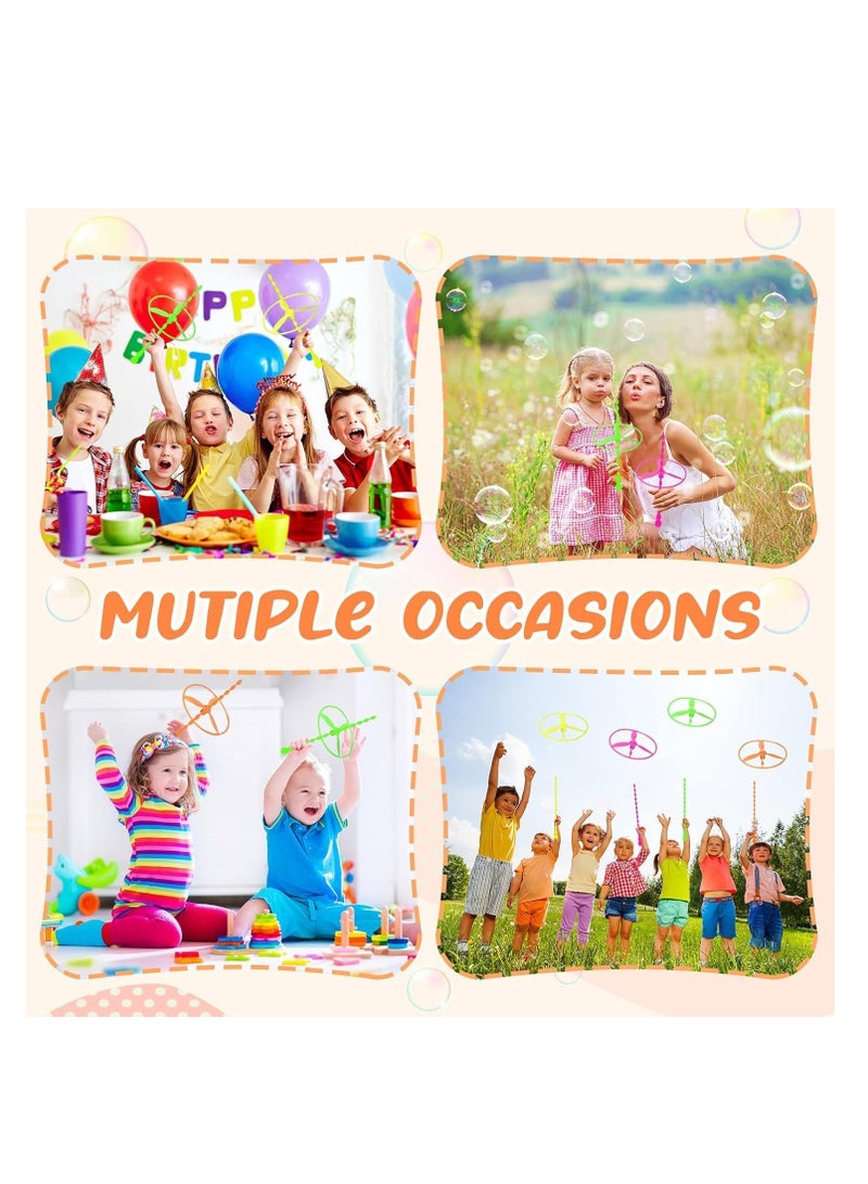 ARGT مجموعة ARGT 20 من ألعاب الطائرات الطائرة مع حلقات الإطلاق والعصي المتعرجة | مجموعة الأطباق الطائرة بسلسلة السحب المتعرجة | لعبة ممتعة في الهواء الطلق للأطفال والعائلة - Image 4