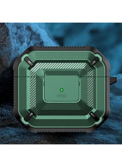 Case Cover Diamond Texture Earphone Protective Case with Switch & Hook For AirPods 3 Green