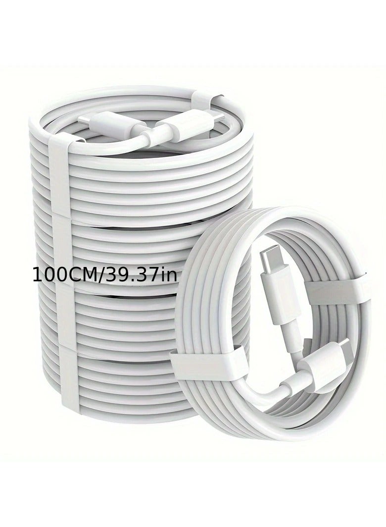[5-Pack] USB-C to USB-C iphone charger cable – 20W High-Speed Data Transfer – Compatible with iPhone 15/16 Series, MacBook, iPad - Image 3