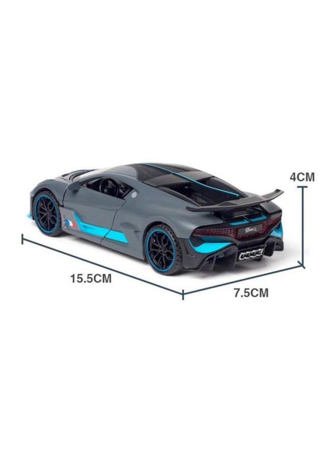 Brand Conquer 1:32 Bugatti Divo Metal Alloy Pull Back Car Diecast Electronic Toys with Openable Doors Lights and Music,Decorative,Mini Vehicles Toys for Kids,Young Peoples Gift (Gray) - Image 5