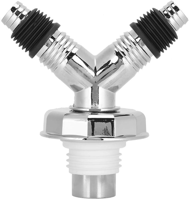 ® Garden Hose Splitter Y-Shaped 2 Way Brass Connector, Heavy Duty Outdoor Water Tap Adapter with Universal Hose Fittings for Irrigation, Car Wash and Lawn Watering