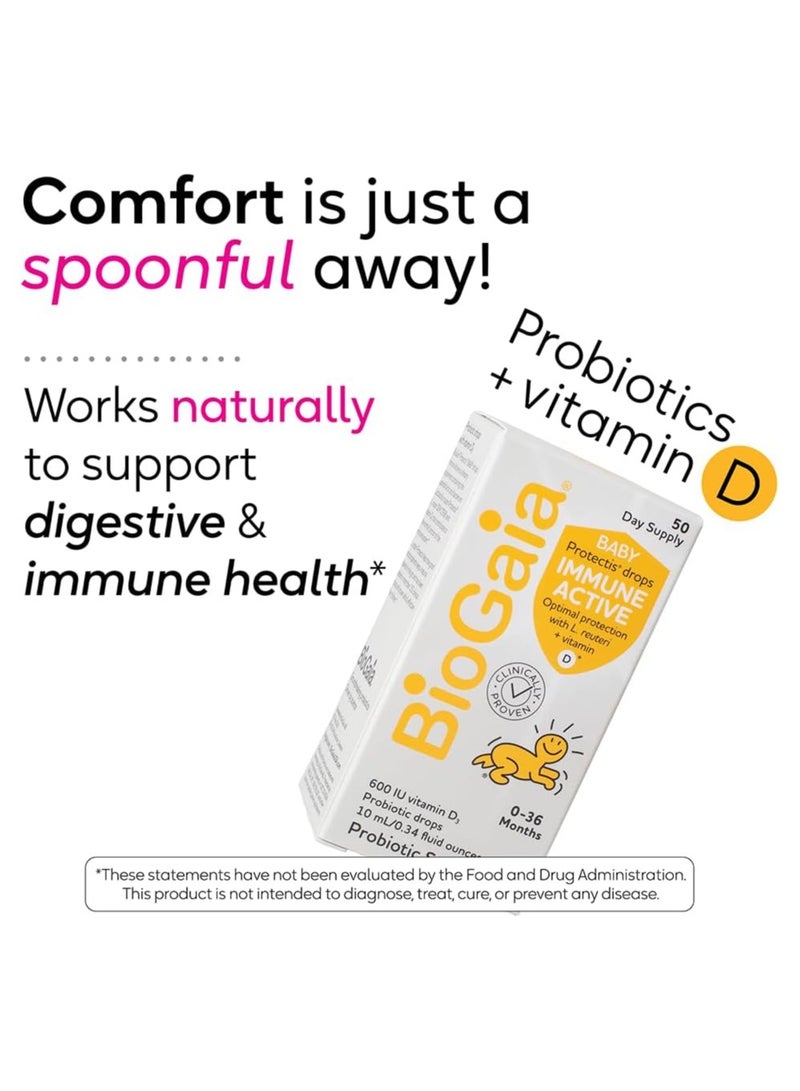 BioGaia Baby Protectis Drops, Immune Active, 0-36 Months, 0.34 fl oz (10 ml)  - Image 3