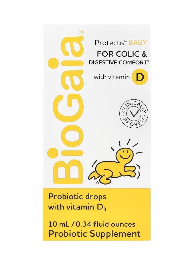 BioGaia Protectis Baby, Probiotic Drops with Vitamin D3, 0.34 fl oz (10 ml)  - Image 1