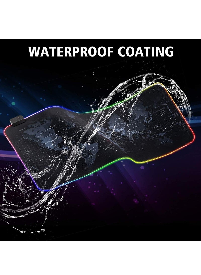 FlashHawk Large RGB Gaming Mousepad with Nonslip Base 14 Kinds of RGB Lights Mode for Live Broadcasting, Gaming and Work 800x300x4mm - Image 5