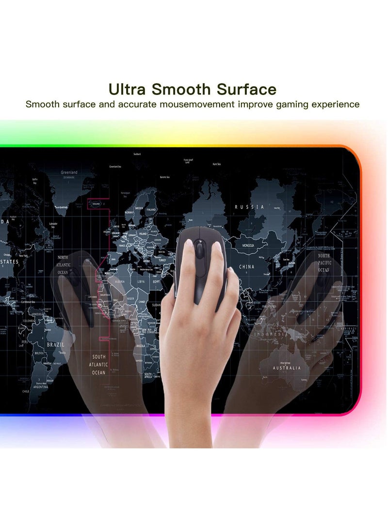 FlashHawk Large RGB Gaming Mousepad with Nonslip Base 14 Kinds of RGB Lights Mode for Live Broadcasting, Gaming and Work 800x300x4mm - Image 4