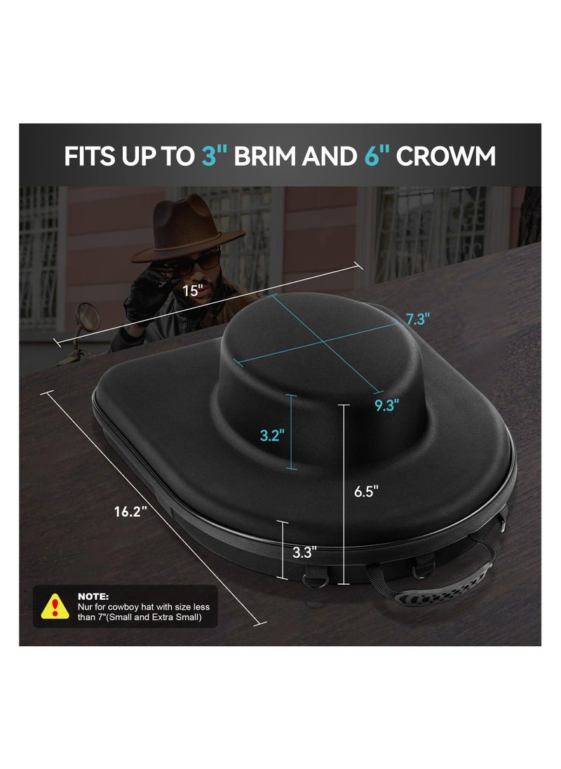 SYOSI - Hat Box Holder Case for Travel - Crush Proof Hat Travel Case for Mens Fedora Hats, Hard Travel Hat Box for Fedora Hat Storage, Hat Carrier with Adjustable Strap, Lightweight and Classy for Travel - Image 1