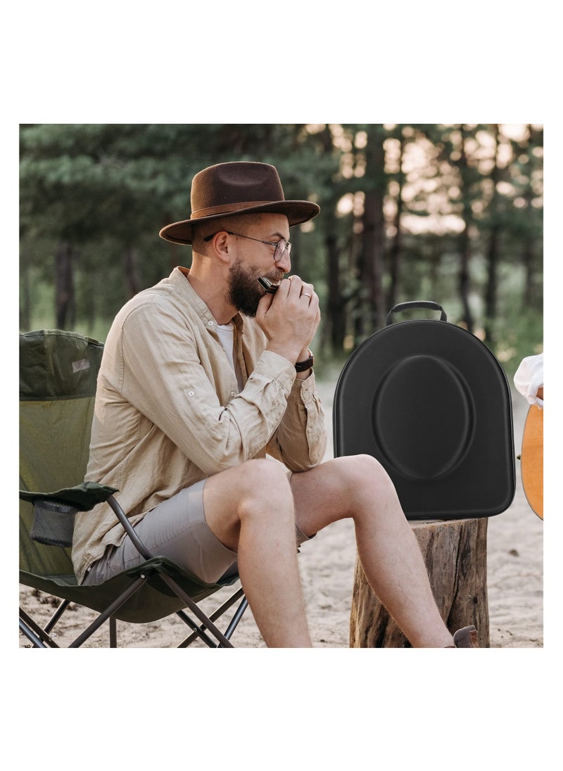 SYOSI - Hat Box Holder Case for Travel - Crush Proof Hat Travel Case for Mens Fedora Hats, Hard Travel Hat Box for Fedora Hat Storage, Hat Carrier with Adjustable Strap, Lightweight and Classy for Travel - Image 1