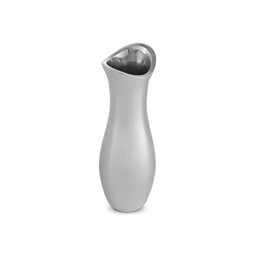 nambe Stryker Flower Vase | 9-Inch | Vases for Centerpiece Table Home Indoor Desk Décor | Mid Century Modern Style Vase for Wedding Housewarming Gift | Made of Metal Alloy - Image 3