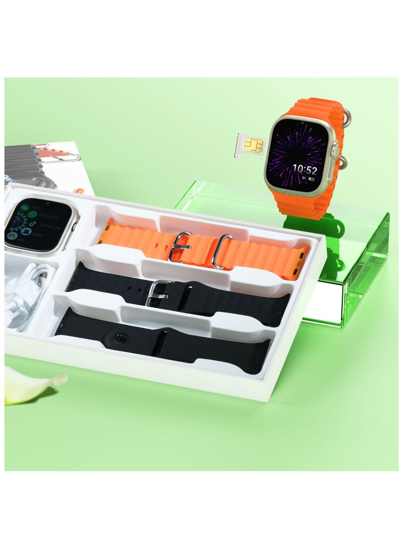 Modio Ultra Smart Watch ST10 _Android Smart Watch HD 2.2 inch Display With Sim Full Touch Screen 4Gb Ram 64 Gb 3 Set Strap and Wireless Charger - Image 4