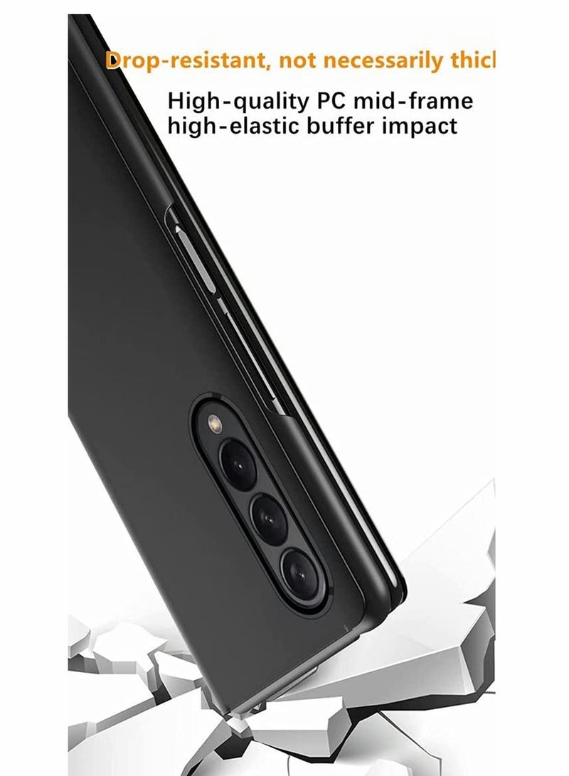 Case for Samsung Z Fold 3 Cover, Plating Mirror Makeup Phone Flip Shockproof Cover