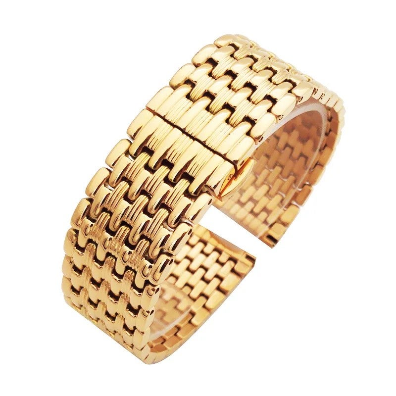 Bluejw Fashion Solid 304 Stainless Steel Watch Band Replacement Strap for 18mm 20mm 22mm Watches – Durable Metal Bracelet Compatible with Multiple Watch Models - Image 1