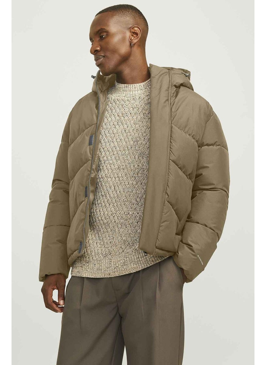 Jack Jones - Jjworld Puffer Jacket Beige Men's Coat - Image 1