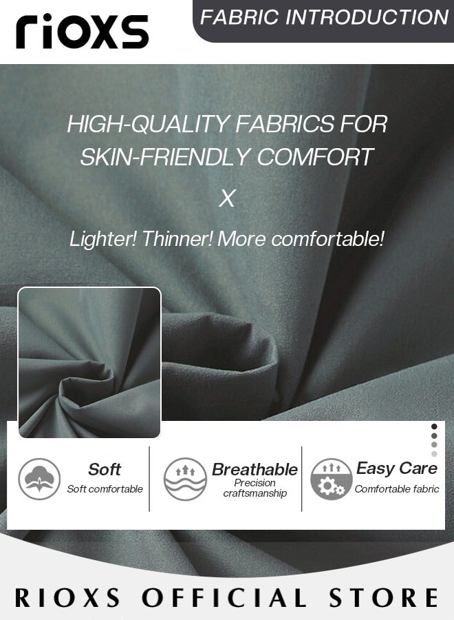 RIOXS Men's Bomber Jacket, Lightweight Zip Up Windbreaker Jackets, Waterproof Windproof Slim Fit Outdoor Jacket Coat with Pocket, Trendy Lined Stand Collar Full Zipper Jacket, Spring Fall Casual Jackets Outerwear for Casual, Work, Running, Cycling, Hiking, Fishing and More - Image 5