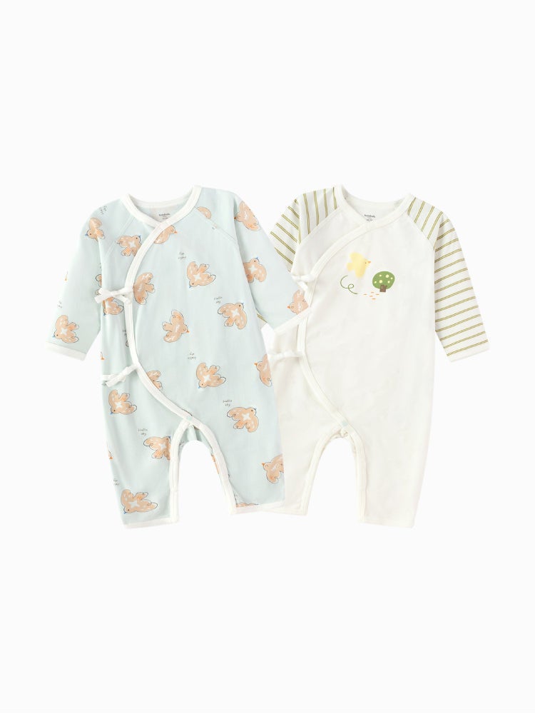 Balabala Unisex Set Of Two Wrap Style Bodysuits - Image 1