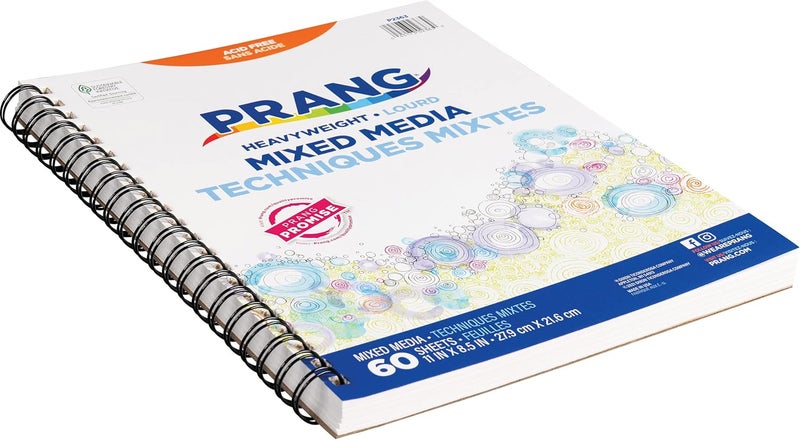 Prang (Formerly Art Street) Mixed Media Journal, Heavyweight, 8.5" x 11", 60 Sheets - Image 2