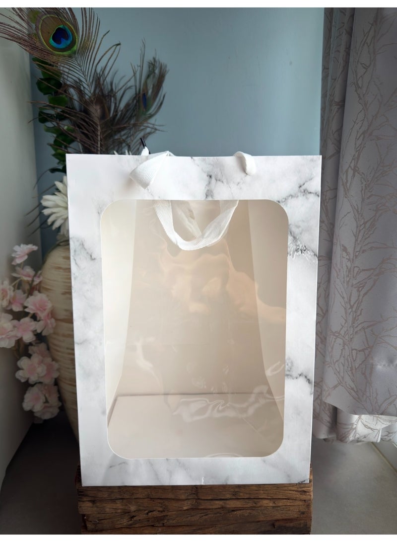 Moon Berry Marble Finish Large Bags Transperant Front - Sold Per Pc - Image 1