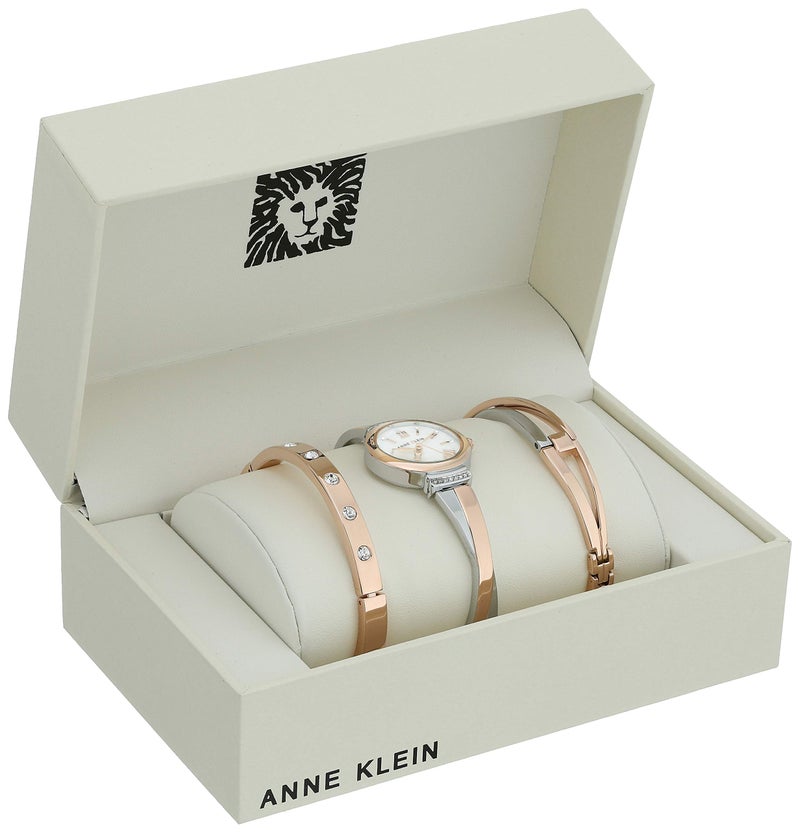 Anne Klein Women's Premium Crystal Accented Bangle Watch Set, AK/2245 - Image 2