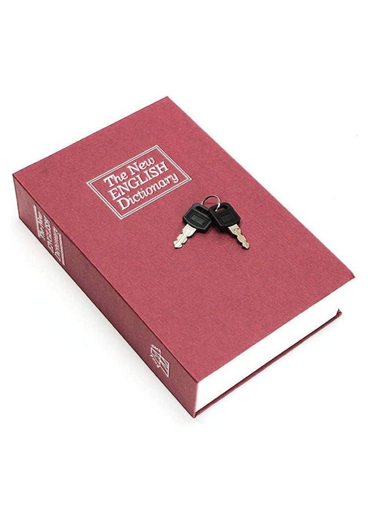 Multi color - Metal Safe 24 x 15.5 x 5.5 cm with key In The Form Of A Real Book To Save Money - Real Book Safe - Book Safe, Dictionary Diversion Hidden Book Portable Safe Box, for Storing Money, Jewelry and Passport - small metal safe box, book shape For jewelry and money - Image 2