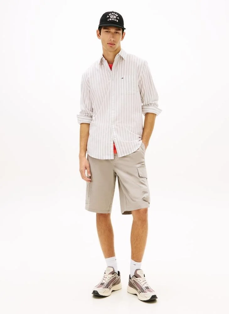 TOMMY JEANS  Regular Fit Stripe Oxford Shirt for Men | Best Price UAE