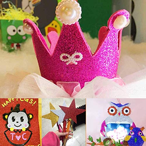 Mluchee 10 Sheets Glitter Paper Sheet for Crafts Children Halloween Thanksgiving Christmas Fall Decor, A4 Cardstock Paper Self-adhesive Paper for Scrapbook Graduation DIY (Multicolor) - Image 5