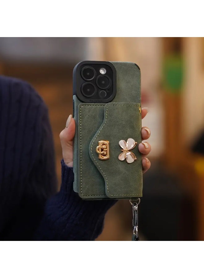 Temu Premium faux leather phone case with coin purse, shockproof and scratch-resistant crossbody bag compatible with iPhone 15 Pro Max - Image 1