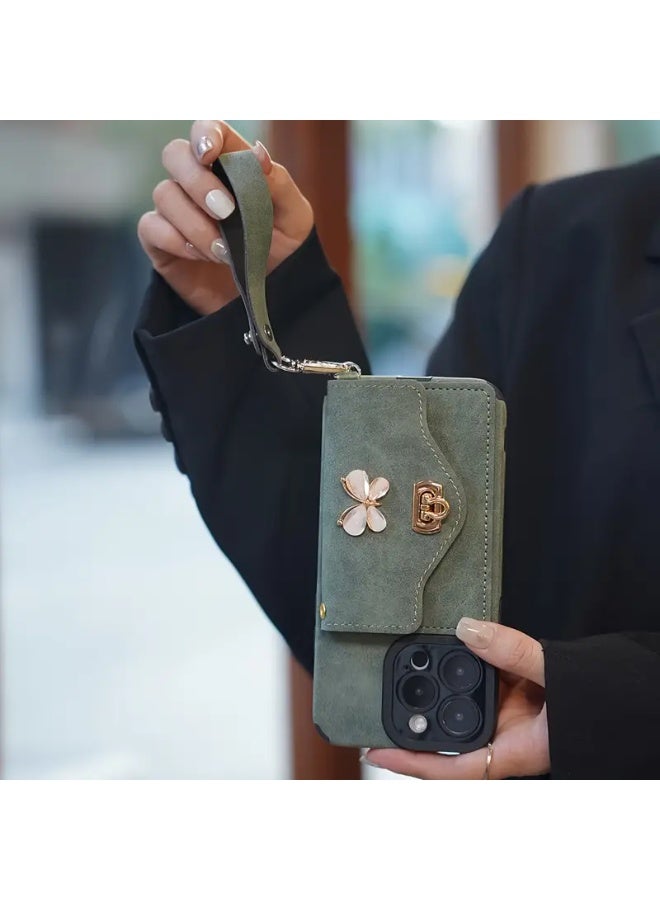 Temu Premium faux leather phone case with coin purse, shockproof and scratch-resistant crossbody bag compatible with iPhone 15 Pro Max - Image 2