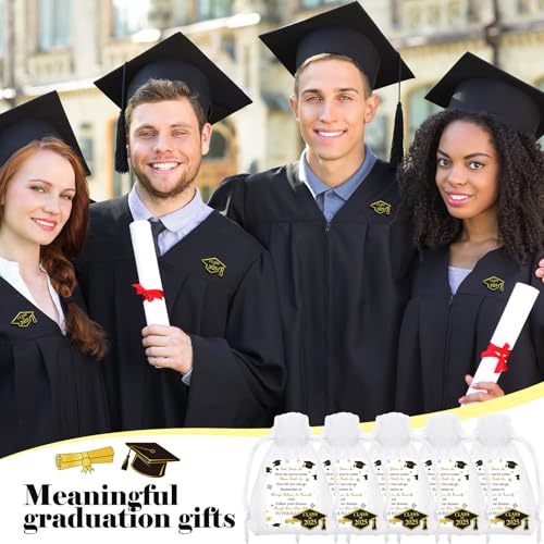 Tondiamo 30 Set Graduation Pins Bulk Class of 2025 Graduation Cap Badges Pins with Cards and Organza Bags Congrats 2025 Souvenir Gift for Student Teacher School(Black) - Image 4