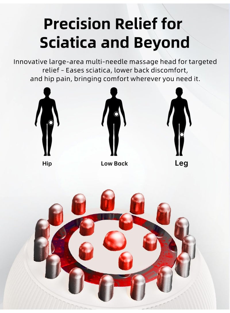 WALALLA Drainage Massager 3-in-1 Rechargeable Microcurrent Vibration Body Massager Electric Gua Sha Device Meridian Massage Brush with Heat, for Legs, Arms, Belly, Handheld Body Massager for Skin Muscle Care - Image 5