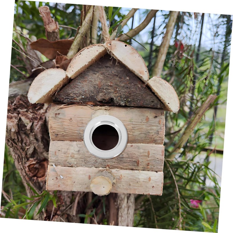 10pcs Box Metal Guards Birds Nest Metal Ring Nest Hole Metal Guards Stainless Steel Birdhouse Portal Silver - Image 2