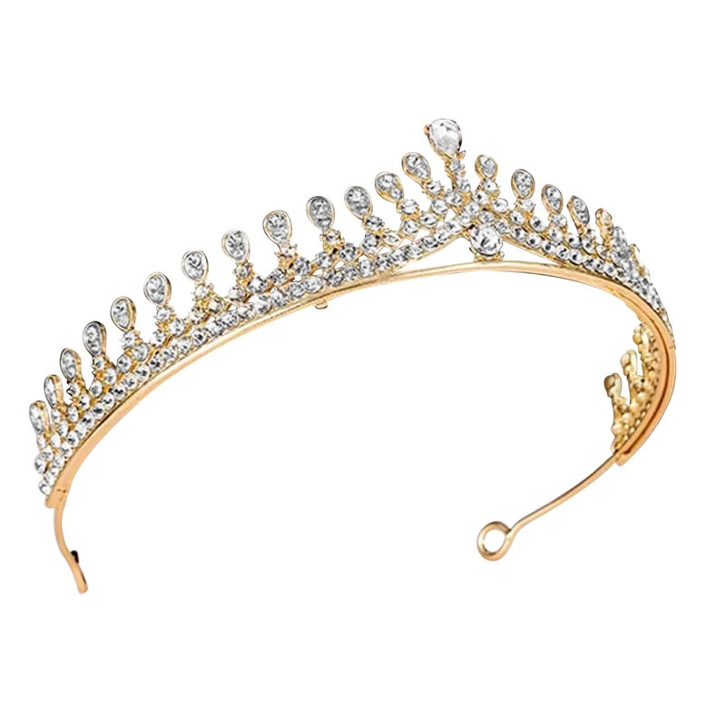 PEORA Cubic Zirconia & Crystal Studded Princess Tiara Crown for Girls & Women Birthday Gift Hair Accessories - Image 5