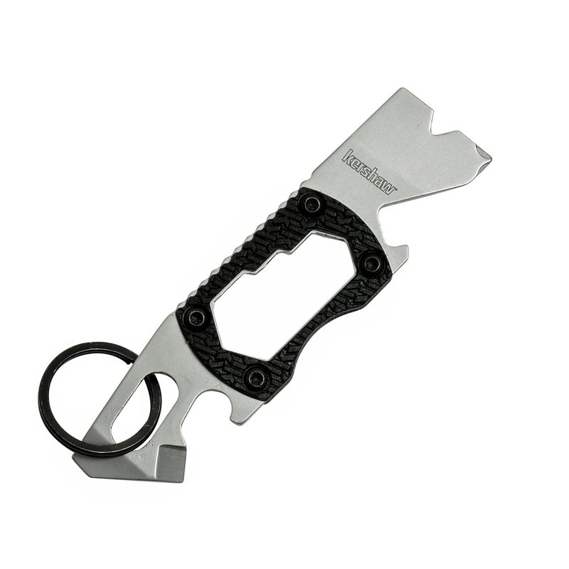 Kershaw PT-2 Compact Keychain Pry Tool (8810X); Features Bottle Opener, Two Screwdriver Tips, Pry Bar, Wire Scraper, Three Hex Drives; Made of 8Cr13MoV Stainless Steel; 0.8 OZ, 3.75 In. Overall Length - Image 3