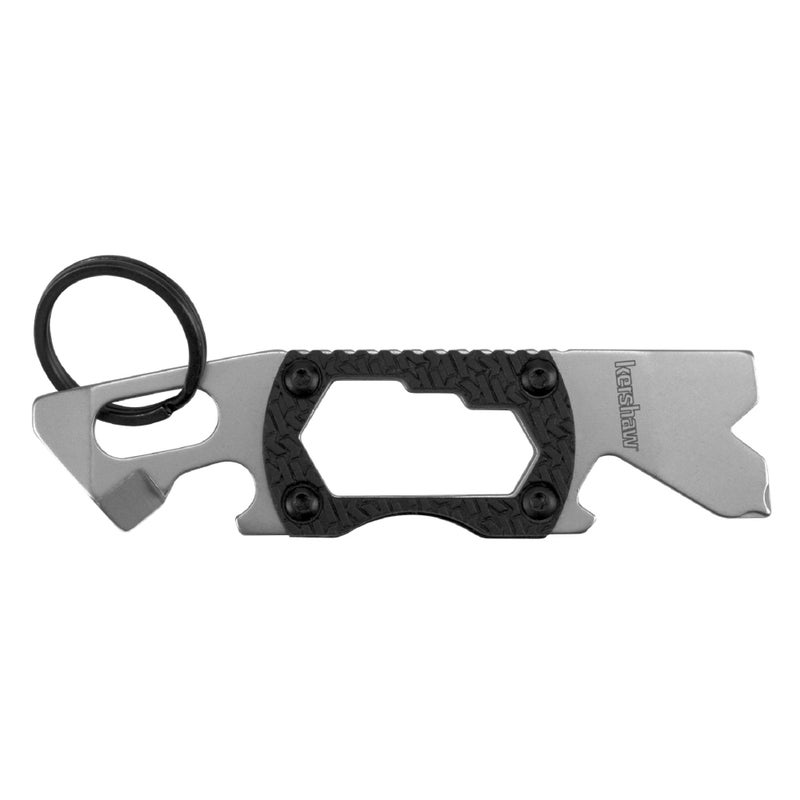 Kershaw PT-2 Compact Keychain Pry Tool (8810X); Features Bottle Opener, Two Screwdriver Tips, Pry Bar, Wire Scraper, Three Hex Drives; Made of 8Cr13MoV Stainless Steel; 0.8 OZ, 3.75 In. Overall Length - Image 2