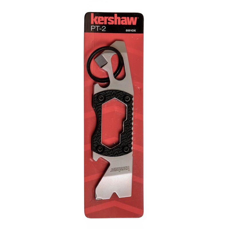 Kershaw PT-2 Compact Keychain Pry Tool (8810X); Features Bottle Opener, Two Screwdriver Tips, Pry Bar, Wire Scraper, Three Hex Drives; Made of 8Cr13MoV Stainless Steel; 0.8 OZ, 3.75 In. Overall Length - Image 4