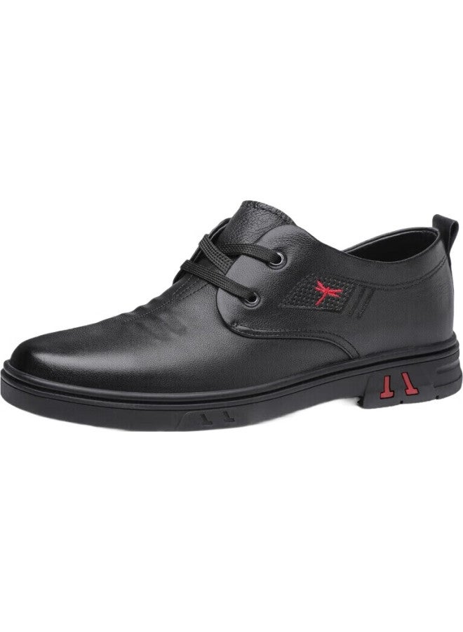 RED DRAGONFLY Hongqingting Men'S Lace-Up Flat Leather Casual Shoes, Round Toe Derby Business Formal Leather Shoes For Men, Wta122681 - Image 3
