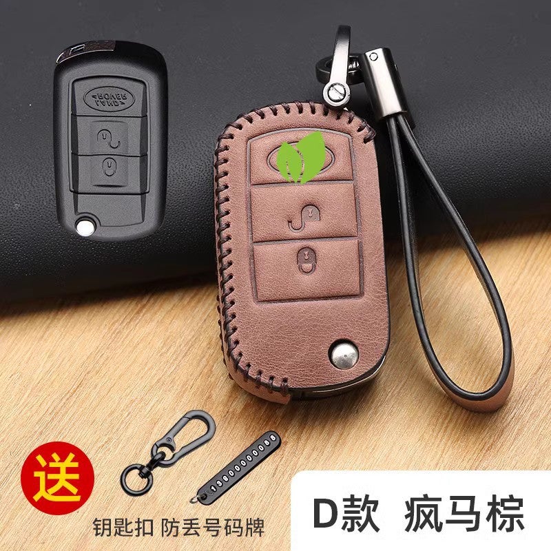 LAND ROVER Luxury Leather Key Case for Land Rover Discovery, Range Rover Sport, Evoque, and more - Image 1