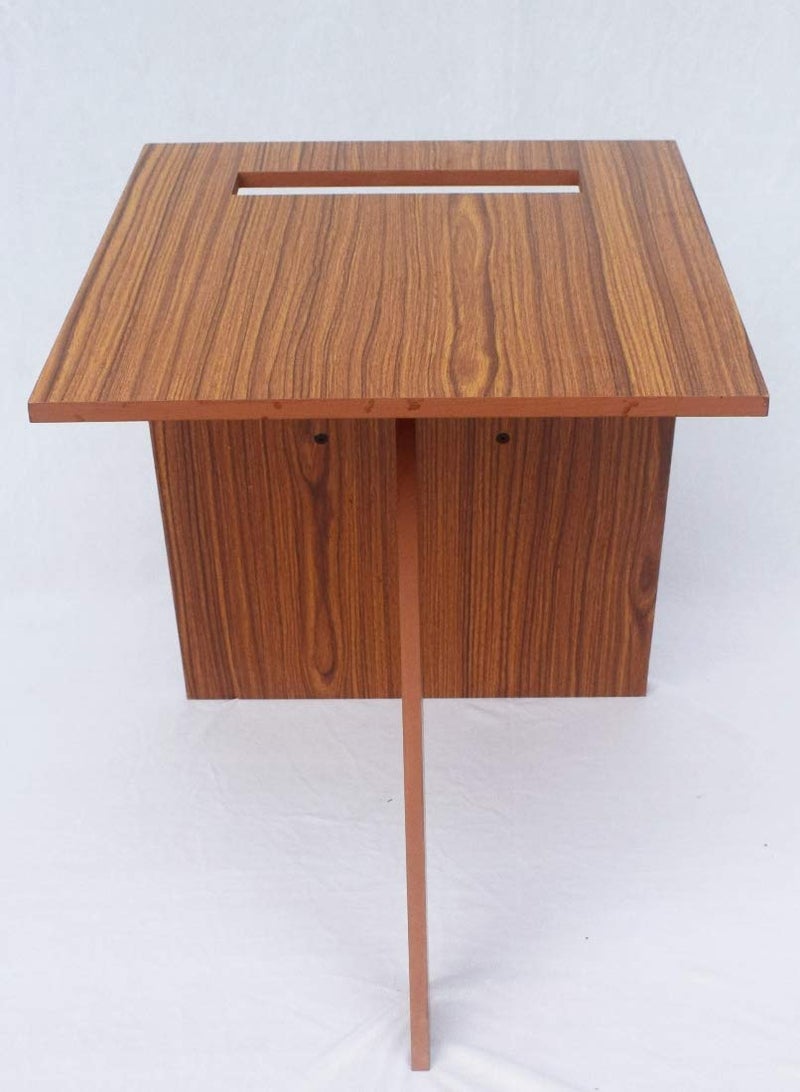 Raytrees Engineered End Table for Living Drawing Room Wooden Peg Table Corner Sofa Side Table with Magazine Newspaper Storage Walnut ModernP RTI - Image 2