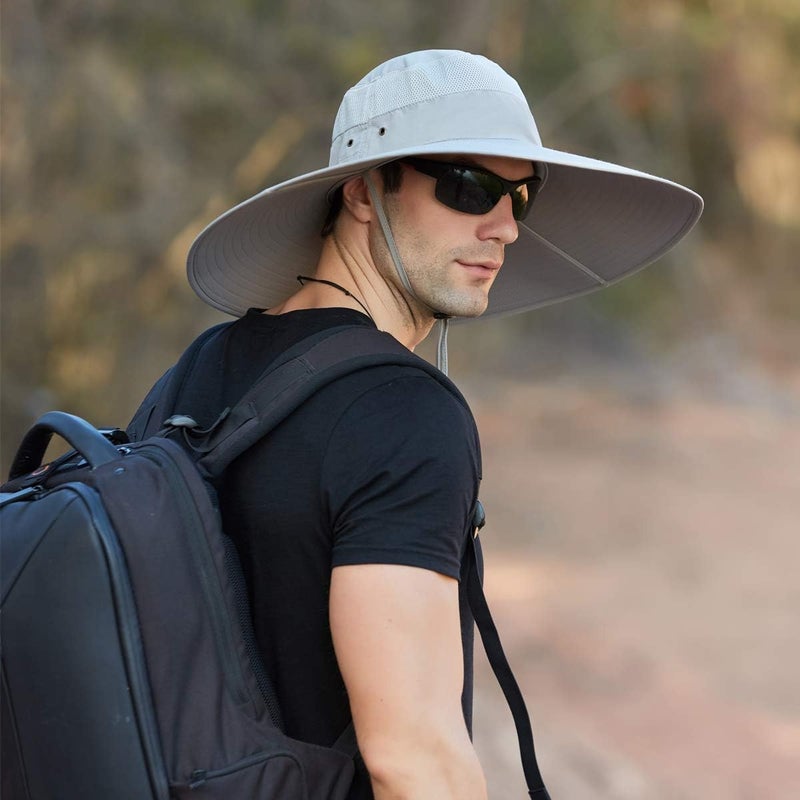 Leotruny Super Wide Brim Bucket Hat UPF50+ Waterproof Sun Hat for Fishing Hiking Camping - Image 2