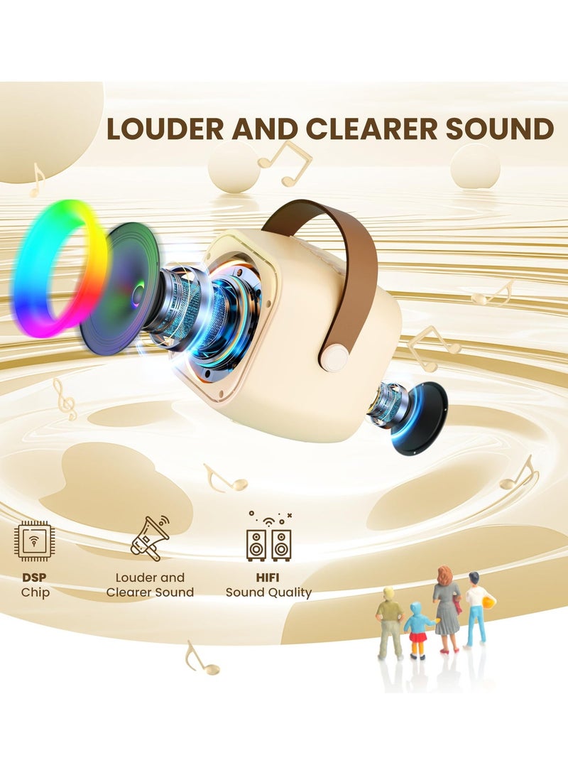 Portable Bluetooth Karaoke Speaker with Wireless Microphones and Party Lights - Perfect Gift for Kids &  Adults - Image 2