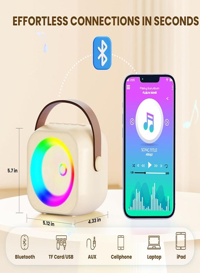 Portable Bluetooth Karaoke Speaker with Wireless Microphones and Party Lights - Perfect Gift for Kids &  Adults - Image 3