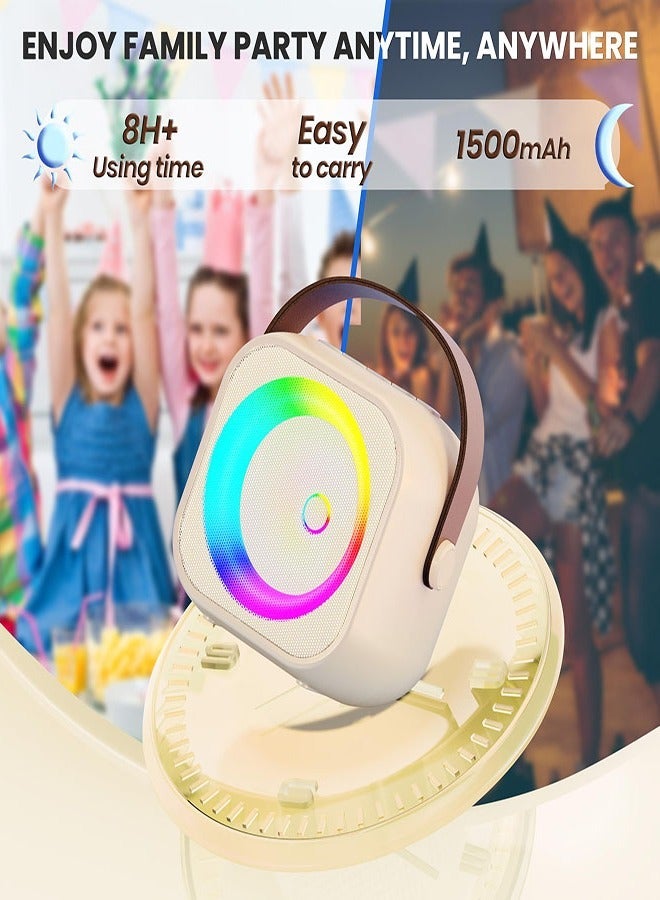 Portable Bluetooth Karaoke Speaker with Wireless Microphones and Party Lights - Perfect Gift for Kids &  Adults - Image 5