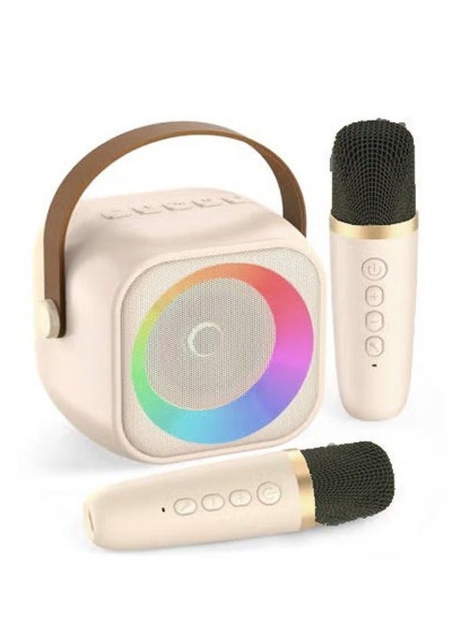 Portable Bluetooth Karaoke Speaker with Wireless Microphones and Party Lights - Perfect Gift for Kids &  Adults - Image 1