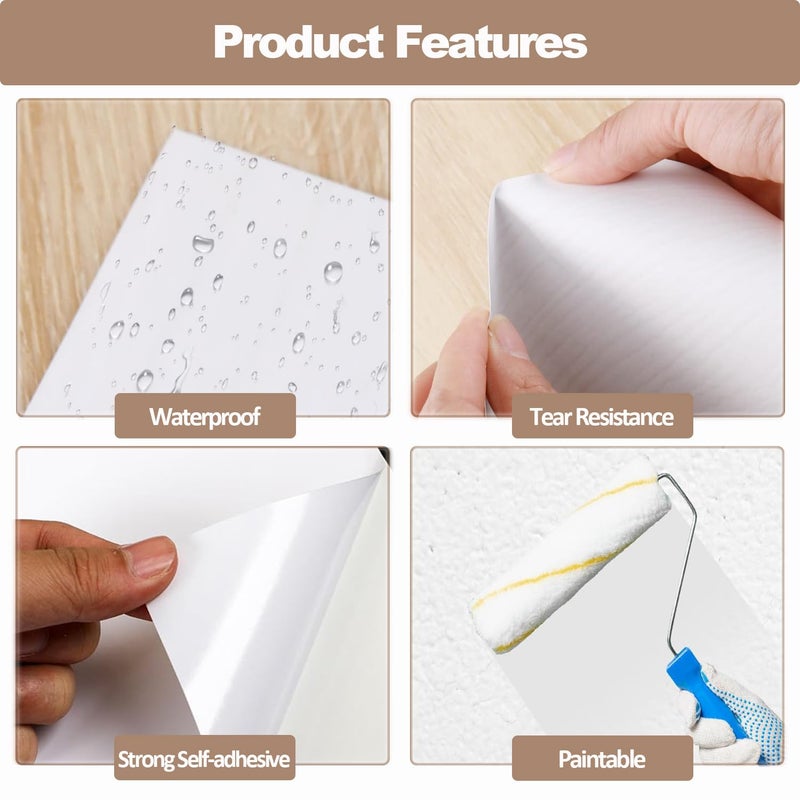MetFun 20 Pieces Vinyl Siding Repair Kit, White Self-Adhesive Vinyl Siding Patch Kit for Any Cracks, Holes, or Blemishes on Vinyl Siding, Fence - Image 3